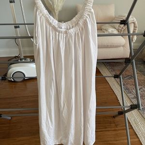 White cover up tunic dress